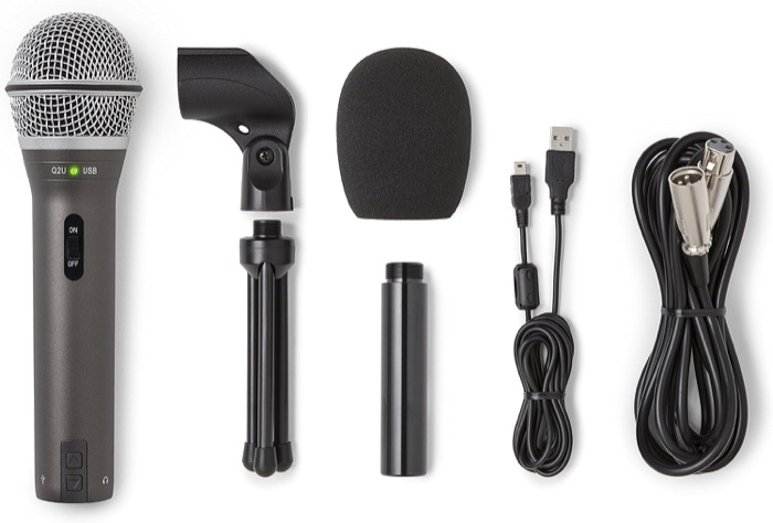 Samson Q2U USB/XLR Dynamic Microphone Recording and Podcasting Pack